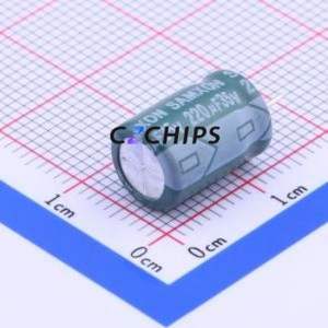 Condensador Electrolítico de Aluminio de Orificio Pasante EGF227M1VF12CB, Orificio Pasante, D8xL12mm 220uF 20% 35V 640mA-100kHz - Product Image 1