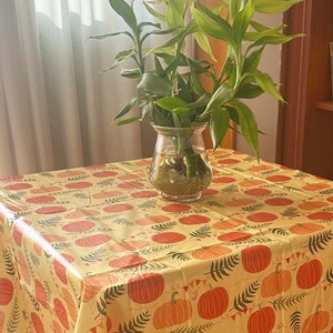 Premium <strong>Plastic</strong> + Flannel Tablecloth 54in X 108in Rectangle <strong>Plastic</strong> <strong>Table</strong> <strong>Cover</strong> for Parties - Product Image 1