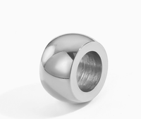Approvisionnement direct usine, pendentif rond incrusté de zircon plaqué or 18 carats inaltérable, en acier inoxydable, fait main DIY