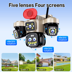Caméra <span class=keywords><strong>de</strong></span> sécurité solaire 4G à cinq objectifs, zoom numérique 18X, suivi automatique humanoï<span class=keywords><strong>de</strong></span>, étanche IP66 pour extérieur - Product Image 4