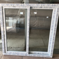 Fenêtre profilée coulissante en verre trempé UPVC/PVC personnalisée Fenêtres résistantes aux chocs
