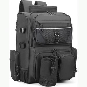 Mochila de Pesca con Correa para el Hombro, Bolsa para Aparejos con Soporte para Cañas y Accesorios, Ligera, Resistente al Agua, para Pesca al Aire Libre (Muestra Gratis) - Product Image 5