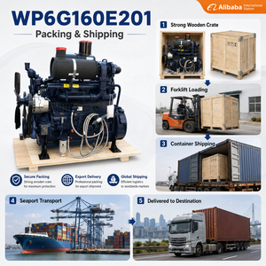 Moteur <span class=keywords><strong>diesel</strong></span> SCDC Weichai WP6G WP6G160E201 150 CV 110 kW/2000 tr/min, démarrage électrique, pour machines de construction, machines industrielles, chargeuses 4T. - Product Image 3