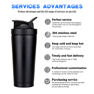 500/750ml Stainless Steel Insulated Sport Style Drinking Bottle for Hiking Gym Direct Drinking <strong>Coffee</strong> Protein <strong>Shaker</strong> with Power - Product Image 5