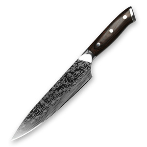 Couteau de chef de 8 pouces avec manche en plastique couteau de cuisine à découper pour la cuisine affûtage <span class=keywords><strong>ciseaux</strong></span> Type de couteau manche en <span class=keywords><strong>bois</strong></span> peint - Product Image 1