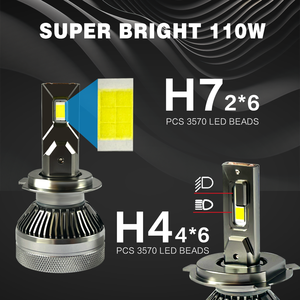Super high Power 110W led h4 led h7 LED faro per auto 20000LM potente mini <span class=keywords><strong>V13</strong></span> LED H4 H7 880 9005 lampadina per fari per auto - Product Image 5
