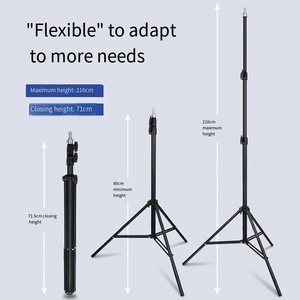 Trípode de Hierro para Fotografía y Video, 2.1m, 3 Patas Ajustables, Bloqueo Flip Lock, Capacidad de Carga 2kg, Portátil para Cámara Digital - Product Image 2
