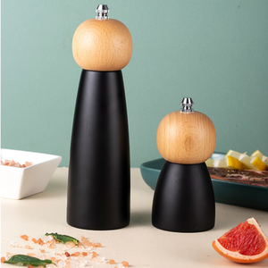 LOVFE Molinillo de <span class=keywords><strong>Pimienta</strong></span> de Madera de Alta Calidad para el Hogar, Molinillo de Especias con Grosor Ajustable, Molinillo de Sal y <span class=keywords><strong>Pimienta</strong></span> en Forma de <span class=keywords><strong>Bola</strong></span> <span class=keywords><strong>Negra</strong></span> - Product Image 4