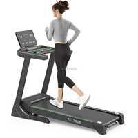 Caminadora Eléctrica Portátil, Equipo de Gimnasio, Caminadora Plegable Inteligente con Amortiguadores
