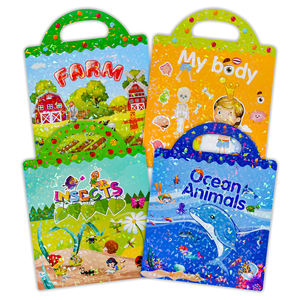 Livres d'autocollants silencieux réutilisables pour les enfants et les tout-petits autocollants de voyage Story Busy Books for Toddler 2-4 Years Birthday Gifts - Product Image 2