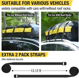 Sac de toit de voiture en PVC personnalisé de 15 pieds cubes, tissu en maille 500D, pressé à haute fréquence, imperméable, résistant au soleil, sac d'extérieur - Product Image 4