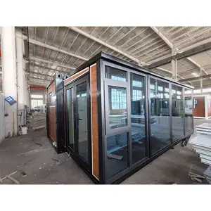 Ucuz küçük ev popüler oluklu lüks modüler prefabrik evler 20ft 40ft genişletilebilir konteyner ev ile 2 3 4 yatak odası