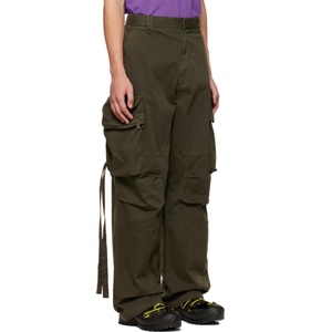 กางเกงคาร์โก้ขายส่งสำหรับผู้ชาย กางเกงคาร์โก้สีกากีสำหรับผู้ชาย กางเกงคาร์โก้ทรงโอเวอร์ไซส์แบบมีกระเป๋าหกช่อง - Product Image 3