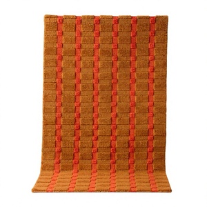 Hand Tufted Wool Textured Hand Tufted Indian Adult Area Rug Carpet Set Handmade Modern Custom Pattern for Home & Hotel Use ITHL - Product Image 1