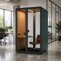 Cabine de réunion modulaire insonorisée et silencieuse, grande taille, pour une personne, mobile, utilisable en bureau, hôtel ou espace commercial