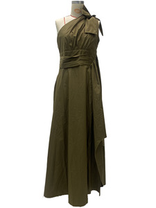 <span class=keywords><strong>Abito</strong></span> da sera Modulare alla coscia con maniche a campana <span class=keywords><strong>monospalla</strong></span> <span class=keywords><strong>verde</strong></span> oliva nuovo <span class=keywords><strong>abito</strong></span> elegante alla moda vestito ampio - Product Image 4