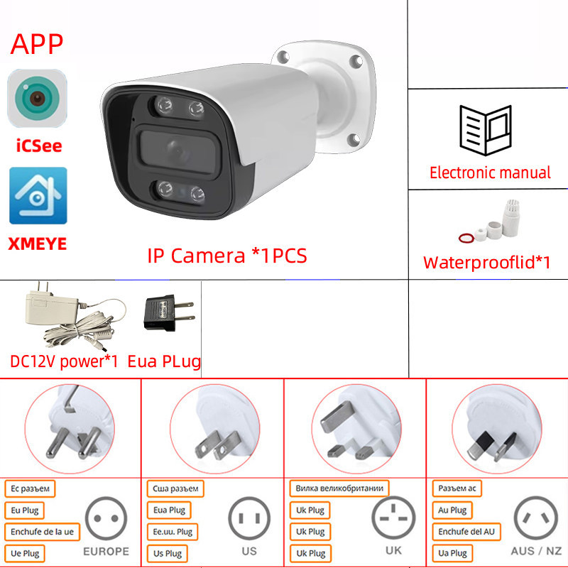 Camera with US power adapter