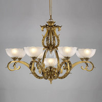 VH Usine Personnalisée Européenne Moderne Créative Laiton Feuille Pendentif Lustres Hauteur Réglable Cuisine Îlot de Lumière Suspendus