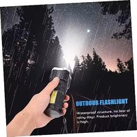 Lampe de poche LED rechargeable par USB, affichage de la puissance, 4 modes, compacte, portable, pour le camping en plein air, lampe de poche d'urgence