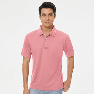 Chemises polo pour hommes avec logo personnalisé, manches courtes, polo de golf en piqué, uni, 100% coton, t-shirt polo avec col - Product Image 1