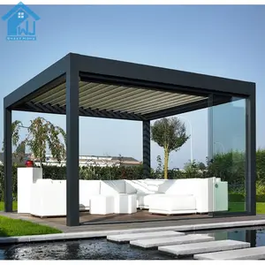 Electric Pergola Aluminium Outdoor Driveway Bioclimatic Aluminium Pergola Outdoor Chinese Factory