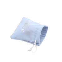 Pochette à bijoux de luxe en velours avec cordon de serrage et logo personnalisé emballage conteneur avec élégant sac à cordon en velours
