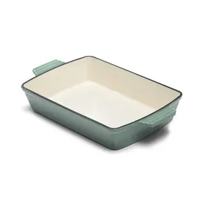 Tostador de café rectangular antiadherente, de hierro fundido, para hornear Pan, pollo, oferta de Amazon