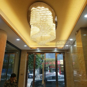 Luxury High-End Crystal Chandelier for Living Room Oval Shape Ceiling <strong>Light</strong> <strong>Fixture</strong> for Hotel Projects Sales <strong>Office</strong> Banquet Hall - Product Image 4