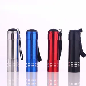 AJOTEQPT Mini 9 led portachiavi regalo logo personalizzato della tasca della torcia elettrica