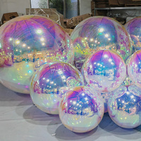 Boule Miroir en PVC Irisée Grande et Brillante À Vendre Chaudement Ballons Irisés Géants pour Décoration