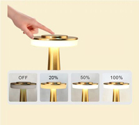 Lampe de table LED sans fil rechargeable en fer, design moderne, commande tactile, lumière blanc chaud, intensité réglable, autonomie de 48 heures, garantie 2 ans
