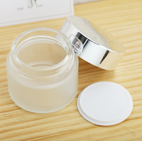 Sérum capillaire Récipient nutritionnel Bouteille cosmétique en verre 30 50g 100g 150g Ensemble d'emballages corporels dorés avec bouchon hermétique à vis Crème pour le visage
