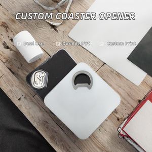 Promotional Business Welcome <b>Gifts</b> Custom Multi-Functional UV Printed Square PVC Coaster Opener - Product Image 2