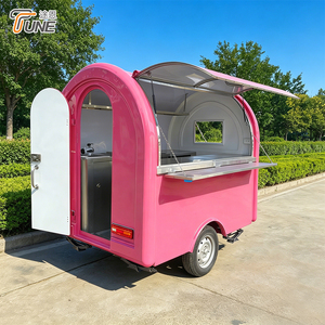 Remolque <span class=keywords><strong>de</strong></span> Comida Móvil Rosa Personalizado, Totalmente Equipado, <span class=keywords><strong>de</strong></span> un Solo Eje, Carrito <span class=keywords><strong>de</strong></span> Concesiones, Camión <span class=keywords><strong>de</strong></span> Comida para Venta Ambulante en EE. UU. - Product Image 1