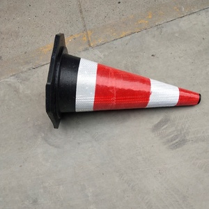 58Cm Đen Cao Su Linh Hoạt Giao Thông Cone An Toàn Đường Cone - Product Image 4