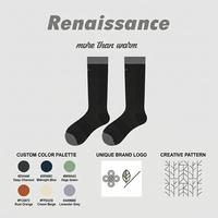 Chaussettes de compression pour jeunes avec logo personnalisé OEM, douces, à compression graduée, hauteur genou, pour cyclisme, équitation, randonnée, athlétisme, séchage rapide, respirantes, pour hommes