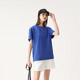 เสื้อยืดคอตตอนผู้หญิงคุณภาพสูงขายส่ง ทรงปกติ น้ำหนักมาก พิมพ์ลายโลโก้ปักน่ารัก คอกลม ทรงหลวม สวมใส่สบาย - Product Image 6