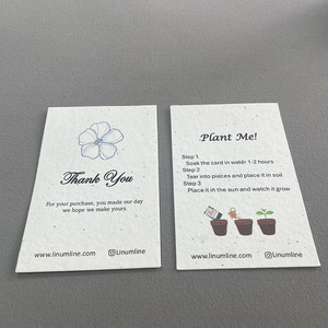 Tùy Chỉnh In Sinh Thái Thân Thiện Với Hạt Giống Trồng Thẻ Giấy Bán Buôn Greting Cảm Ơn Bạn Thẻ Bưu thiếp Kinh Doanh Thẻ Bao Bì - Product Image 6