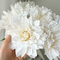 Bunga Dahlia Baru Datang, Bunga Kepala Besar dari Lateks Buatan, Rangkaian Bunga Buatan Tangan Modern untuk Rumah, Pernikahan, Hari Valentine, Natal