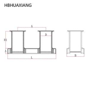 Морской швартовочный Боллард A125, судовой корабль, морские Литые стальные двойные болларды - Product Image 3