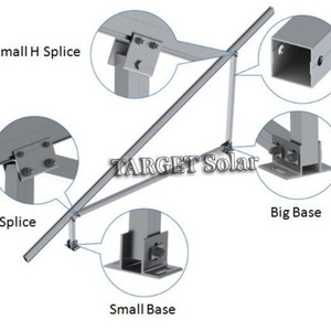 Système de montage solaire en aluminium pour installation au sol, traitement de surface anodisé pour panneaux solaires - Product Image 4