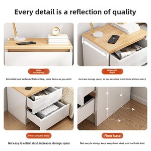 <span class=keywords><strong>Table</strong></span> <span class=keywords><strong>de</strong></span> <span class=keywords><strong>chevet</strong></span> <span class=keywords><strong>de</strong></span> style moderne avec tiroir secret pour objets <span class=keywords><strong>de</strong></span> valeur pour le salon - Product Image 5