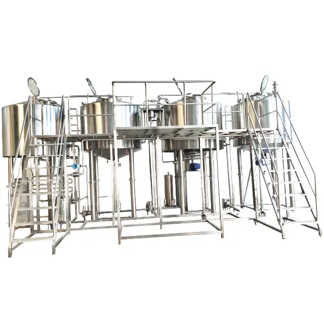 Equipo de elaboración de cerveza de acero inoxidable, calefacción directa contra incendios, 4 recipientes, 2000L, 20HL, a la venta
