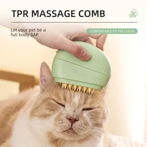 Multifunktions 3 In 1 tragbare Kopfstein pflaster Reinigung Pflege Massage bürste Haustier Hund Katze Kamm
