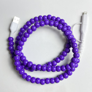 Đồ trang sức phương Tây handmade thiết kế hạt sạc Acrylic Đính cườm điện thoại Sạc dây - Product Image 5