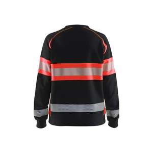 BLAKLADER - 340911589955S Sweat Hi-Vis pour femme Noir/Rouge-EAN 7330509856413 HI-VIS WORKWEAR - Product Image 2