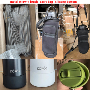 Nhôm Chai Thăng Hoa Trống Kim Loại Màu Trắng Thép Không Gỉ 316 304 18/8 Chân Không <span class=keywords><strong>Flask</strong></span> Chai Nước 32Oz 1L 24Oz Đen Màu Xanh Đỏ - Product Image 5