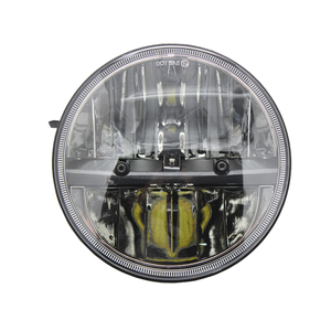 차량용 7인치 원형 LED 헤드라이트 하이-로우 빔 헤드램프 키트 12V 6000K 랭글러 JK TJ CJ 오토바이용 신제품 - Product Image 1