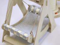 Arbre à chat, maison pour chat, balançoire, griffoir, capsule spatiale, corde en sisal écologique, tour pour chat toutes saisons, design moderne et luxueux, durable