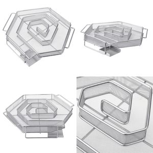 Panier en treillis métallique hexagonal en acier inoxydable 304, générateur de fumée froide, adapté au fumage à <span class=keywords><strong>froid</strong></span> et à chaud du saumon avec <span class=keywords><strong>sciure</strong></span> de bois - Product Image 5